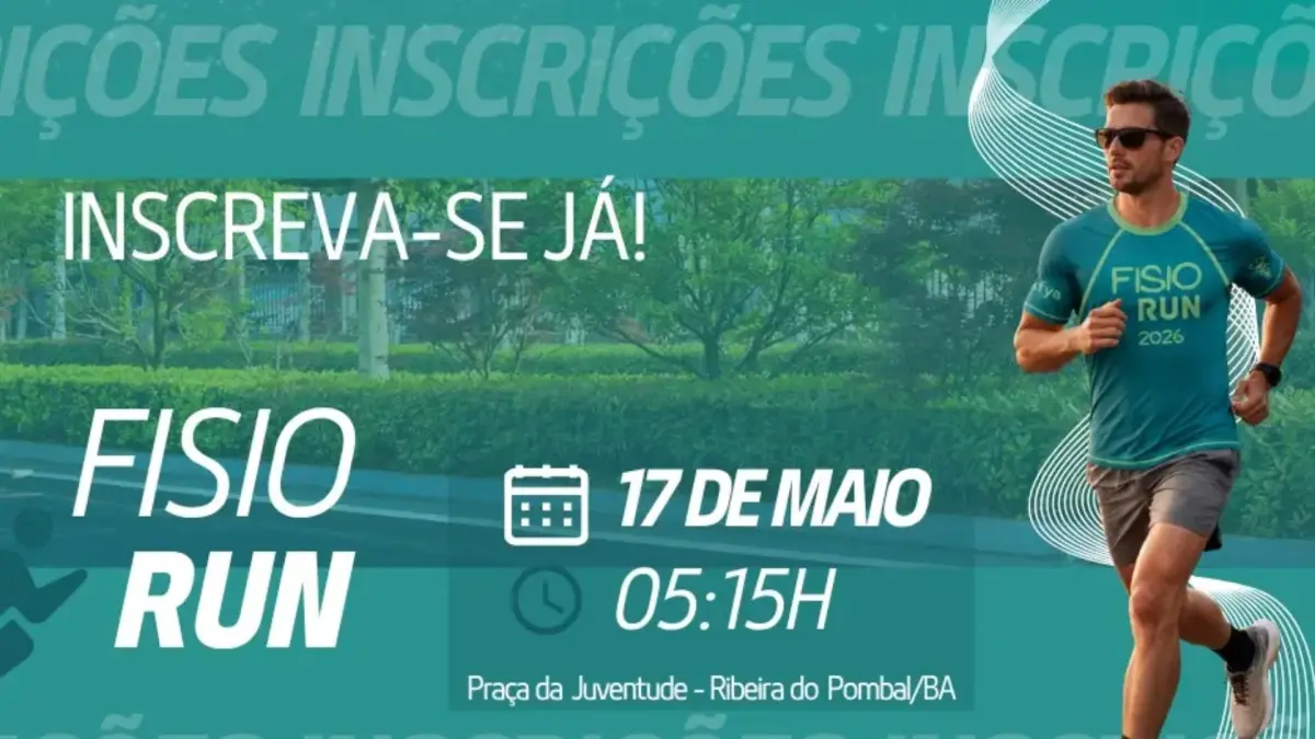 FISIO RUN: Ribeira do Pombal recebe evento inédito unindo corrida, saúde e fisioterapia
