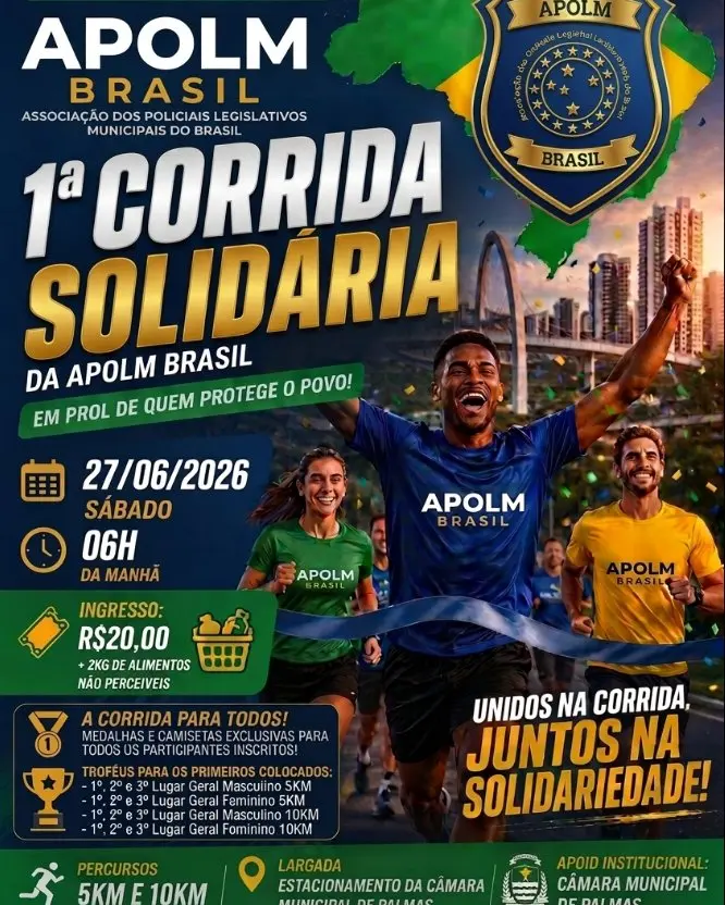 PRIMEIRA CORRIDA SOLIDÁRIA DA APOLM-BR